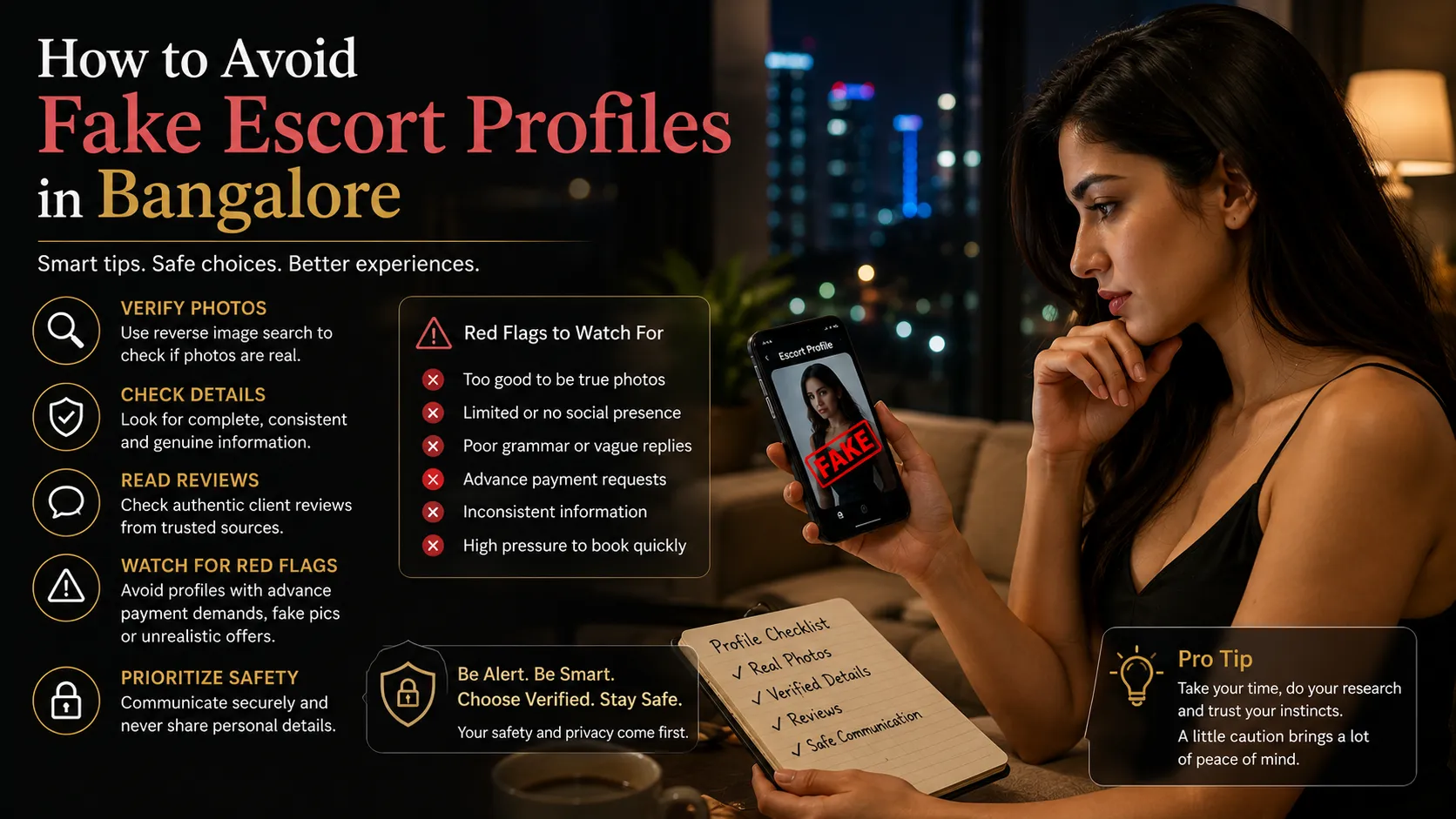 How to Avoid Fake Escort Profiles in Bangalore